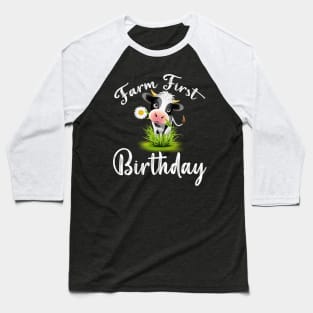 Holy cow l'm one birthday girl Baseball T-Shirt